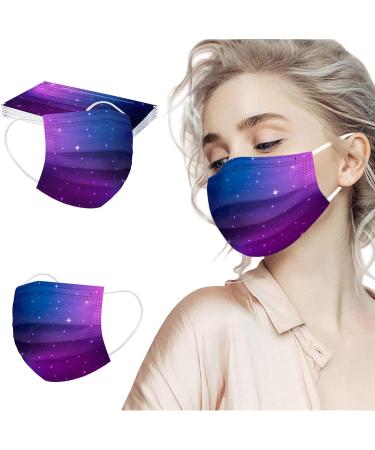 50Pcs Disposable Face Masks for Women with Elastic Ear Loop 3 Ply Breathability Comfort Colors Floral Halloween Mask (E-026) - Buy Online on GoSupps.com