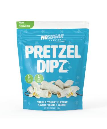 No Sugar Pretzel Sticks Vanilla Yogurt Covered Diet Pretzel Crisps Sweet Salty Crunchy Perfection Snack and Share 0g Sugar 4g Fibre -1 Pack (200g)