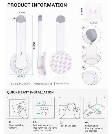 Child Safety Toilet Lock - Gapless Design, Baby Proof with 2 Extra Strong 3M Adhesives, Easy Installation, White - 1 Pack - Buy Online on GoSupps.com