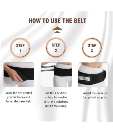 Buy Sciatica Belt - Sacroiliac Joint Support for Pain Relief | Medium SI Joint Hip Brace for Lower Back & Leg Pain - Buy Online on GoSupps.com
