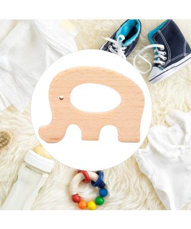 5 Wooden Bite Ring Toys for Babies - Pain Relief & DIY Elephant Necklaces & Bracelets - Childhood Development Aid - Buy Online on GoSupps.com