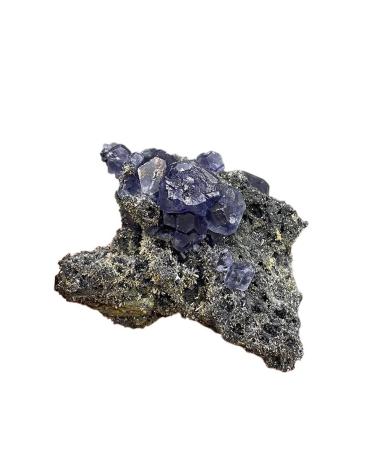 Natural Crystal Rough Natural Polyhedral Tanzanite Blue Purple Fluorite Cluster Mineral specimens Gem Level Stones and Crystals (Size : 9)