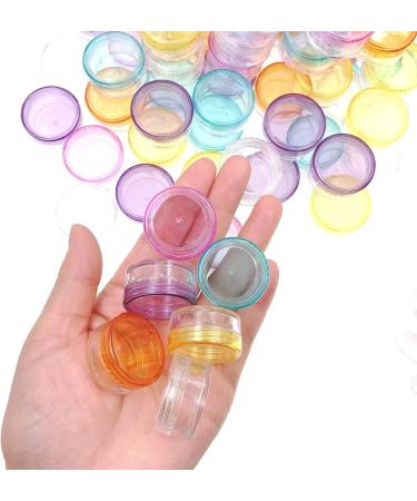 JZK 60-Pack Transparent Multi-Colored 5ml Cosmetic Jars - Small Empty Containers for Cream Lip Balm & Glitter - Perfect for Travel - Buy Online on GoSupps.com
