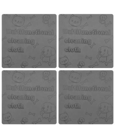 4 Pack Damp Clean Duster Towel Reusable Streakless Cleaning Cloths Soft Sponge Cleaning Cloths Thick Damp Dusting Cloth Water Absorbent Damp Cleaning Duster for Window Tiles Blinds 23 23 0.4cm