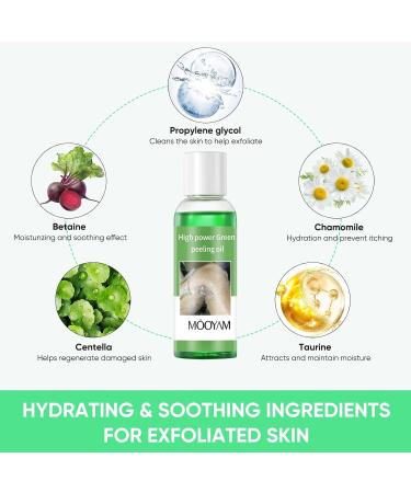 Extra Strong Green Peeling Oil Extra Strong Peeling Oil for Dark Skin Yellow Peeling Oil Extra Strong Peeling Oil Extra Strength Exfoliating Peeling Solution for Hand Feet Dead Skin Remover (2PC) - Buy Online on GoSupps.com