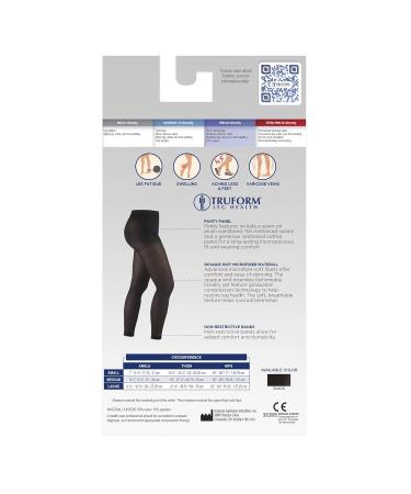 Buy Truform Women's 20-30 mmHg Medical Compression Tights - Footless Opaque Shapewear Support Pantyhose Black Small - International Shipping Available - Buy Online on GoSupps.com