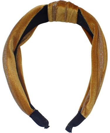 Topkids Accessories Velvet and Lurex Knot Alice Bands Adult Women Hair Accessories for Women Hair Bands for Women Thick Headband Womens Headbands Head Bands Adult Women Wide Headbands (Gold) - Buy Online on GoSupps.com
