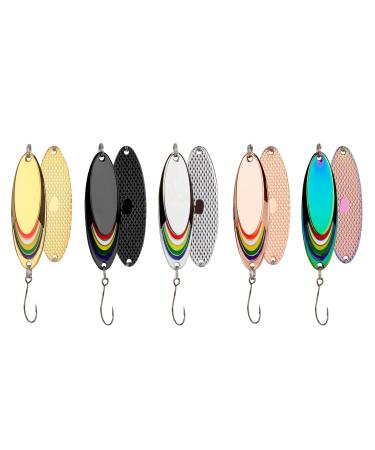 THKFISH Spinner Baits Fishing Spinners Spinnerbait Trout Lures Fishing Lures  for Bass Trout Crappie Color A-1/7oz *4pcs