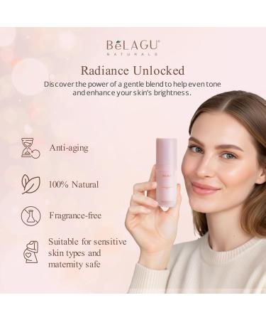 BeLAGU Naturals Rapid Brightening Serum with Tranexamic Acid - Niacinamide Face Serum for Uneven Tone and Dull Skin - Gentle Formula with Shiitake Mushroom Extract for Smooth & Radiant Skin - 1 fl oz - Buy Online on GoSupps.com