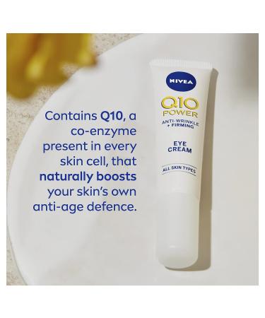 Nivea Q10 Power Anti-Wrinkle + Firming Eye Cream 15ml - Reduce Wrinkles and Firm Skin - Buy Online on GoSupps.com