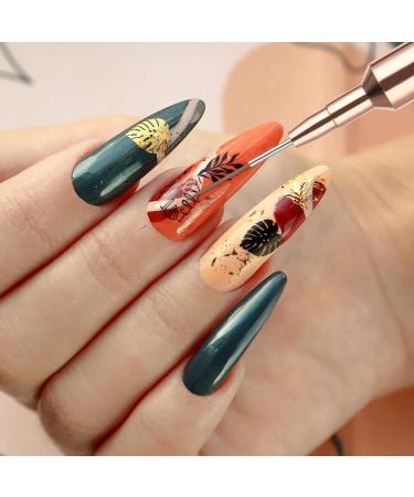 WLLHYF 5 Pieces Nail Art Liner Brush Painting Nail Art Brush Long Line Detail Fine Drawing Nail Point Drawing Tool Set 7mm/9mm/11mm/15mm/25mm (Pink Greenish) - Buy Online on GoSupps.com