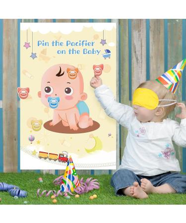 Pin The Pacifier Baby Shower Game with 72 Stickers - Gender Neutral Party Supplies - Buy Online on GoSupps.com
