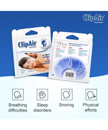 OSCIMED ClipAir Nasal Dilator: Anti-Snoring Snore Solution - BPA Free Sleep Aid for Breathing - S/M/L Pack - Buy Online on GoSupps.com