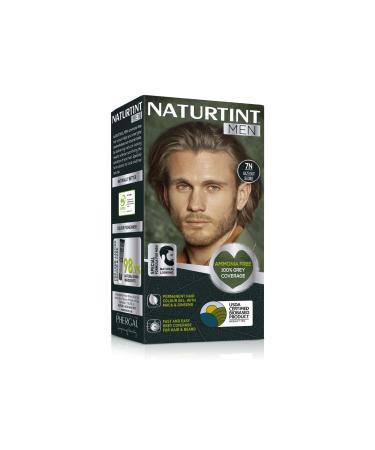 Naturtint Men Permanent Hair Colour Gel 7N Hazelnut Blonde for Hair Beard and Moustache. Ammonia Free up to 100% Grey Coverage Natural Looking Long Lasting Results