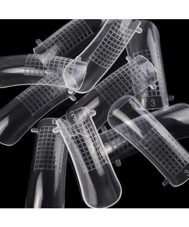 Polygel Nail Forms Acrylic Nail Extension Forms Full Cover Nail Tips False Clear Nail Tips with Scale Dual Forms for Polygel 100PCS/Set - Buy Online on GoSupps.com