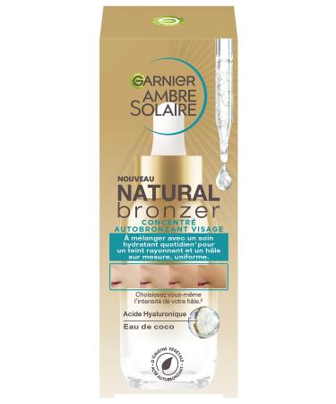 Garnier Self-tanning concentrate serum for a naturally tanned complexion for an even and long-lasting tan Ambre Solaire Natural Bronzer 1 x 30 ml - Buy Online on GoSupps.com