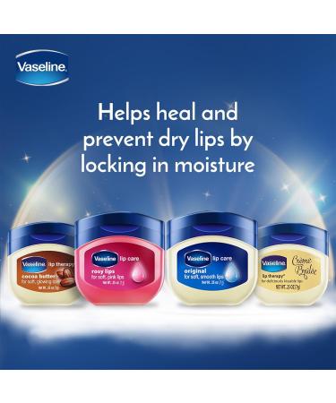 Vaseline Lip Therapy | Moisturizing Lip Balm | Set of 4 Rosy Cr me Br l e Original Cocoa Butter (Set of 4 Lip Balms) - Buy Online on GoSupps.com