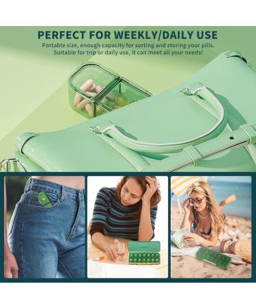14 Cells 2x Daily Pill Organizer - OFIDUS Moistureproof AM/PM Pill Box for Travel & Everyday Use - 14-Day Cute Pill Case for Women & Men (Blue - Buy Online on GoSupps.com