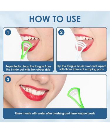 4-Piece BPA-Free Silicone Tongue Cleaner Set | Enhance Oral Hygiene & Freshen Breath - Buy Online on GoSupps.com