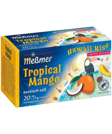 Meßmer Hawaii Kiss | Tropical Mango | 20 tea bags | Gluten-free | Lactose-free | Vegan 20 tea bags Hawaii Kiss