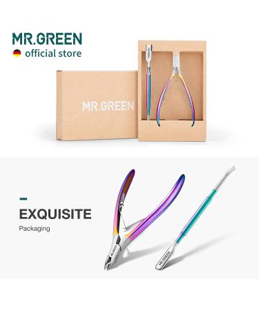 MR.GREEN Colored Titanium Cuticle Nippers & Pusher Set - Nail Manicure Clippers for Dead Skin Removal - Buy Online on GoSupps.com