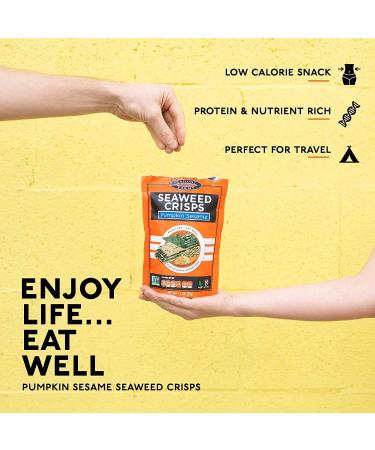  SEAPOINT FARMS Seapoint Farms Seaweed Crisps Seaweed Sheets Baked Salty Snack Non-GMO Pumpkin Sesame Flavor Crispy Seaweed Snack 35g Pack of 4 - Buy Online on GoSupps.com