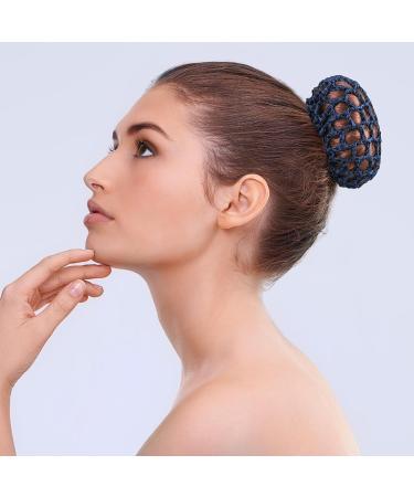 Lusofie 8 Pieces Girls Hair Bun Cover Ballet Hair Bun Net Dance Hair Nets For Buns Elastic Bun Holders For Women's Hair - Buy Online on GoSupps.com