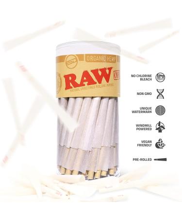 RAW Cones Organic King Size | 100 Pack | Hemp Pre Rolled Papers with Tips - Buy Online on GoSupps.com