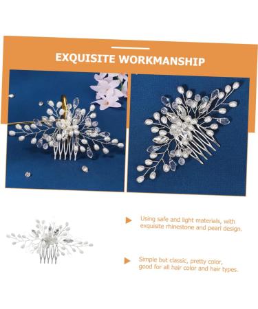 FRCOLOR Bridal Pearl Comb Women Hair Comb Hair Clips Headdresses for Women Hair Accessory for Girls Rhinestone Hair Clip Bride Hair Clip Girl Headpiece Headgear Abs Rhinestones Women's - Buy Online on GoSupps.com