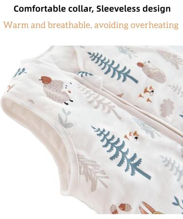 Chilsuessy Baby Sleeping Bag 2.5 tog 100% Cotton | Toddler Wearable Blanket for Boys Girls | Squirrel Adventure Design | 90cm/1-2 Years - Buy Online on GoSupps.com