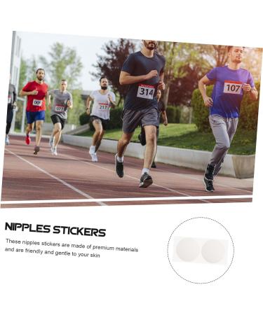 Healeved 50 Pairs Men's Nipple Stickers - Breathable Nipple Protection Pads for Sports & Running - 3.5x3.5cm - Buy Online on GoSupps.com