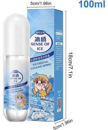 Cooling Spray For Hot Weather - 100ml Refreshing Cool Spray Fragrance | Natural Plant Cooling Agent | Cool Body Spray Cooling Mist And Body Mist Spray - Buy Online on GoSupps.com