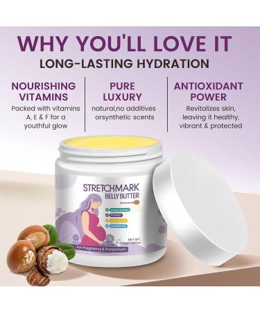 AOAO Stretch Mark Butter for Pregnancy | Body Balm for Women with Shea Butter & Vitamin E | Paraben-Free Formula for Scars & Stretch Mark Repair | Belly Butter for Pregnant Women (Shea Butter_1) - Buy Online on GoSupps.com