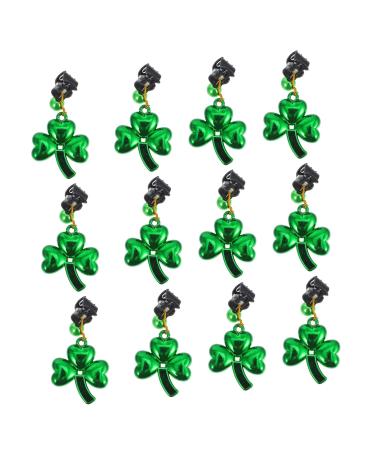 Anneome 12pcs Pendant Holder Ornament Festival Shamrock Tree Baubles Shamrocks Design Pendants Pillar