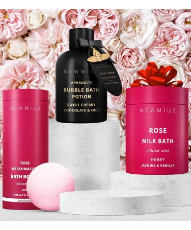 Premium Bubble Bath - Long Lasting Foaming Bubbles - Romantic Bath for Couples - Love Cherry Chocolate & Oud Moisturizing - Relaxing Stress Relief - Calming Self Care Spa Gift for Birthday Christmas - Buy Online on GoSupps.com