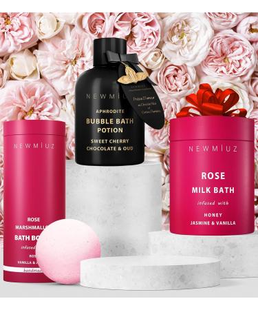 Premium Bubble Bath for Couples - Long Lasting Foaming Bubbles | Romantic Love Cherry Chocolate & Oud - Relaxing Stress Relief Spa Gift - Buy Online on GoSupps.com