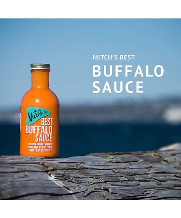 Mitch's Best Buffalo Sauce  Just The Right Heat & Just The Right Bite Delicious  Rich & Creamy  Premium Artisan Sauce  16 oz (Pack of 2) + Includes-Free Basil Leaves from Rhino Fine Foods  .071 oz - Buy Online on GoSupps.com