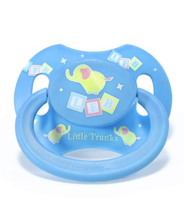 LittleForBig Large Shield Pacifier Generation II in Adult Size Little Elephants Pattern Blue - Buy Online on GoSupps.com