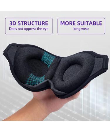 WOVTE Cooling Eye Mask Reusable Hot or Cold Therapy Gel Bead Eye Mask with Soft Plush Backing and Adjustable Strap for Puffy Eyes Dry Eyes Dark Circles Headache (Black) - Buy Online on GoSupps.com