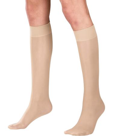 Truform Sheer Compression Stockings for Women 20-30 mmHg Knee High 30 Denier Black - Small (1 Pair) | International Shipping Available - Buy Online on GoSupps.com