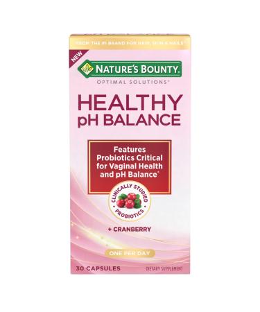 Nature's Bounty Probiotics for Women Vaginal Probiotics for Healthy pH Balance 2 Billion CFU Clinically Studied Strains Optimal Solutions pH Balance Pills 30 Vegetarian Capsules