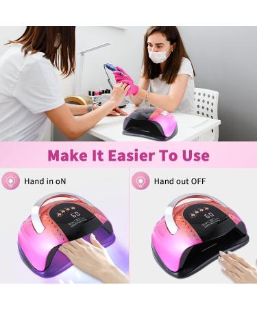 Buy Gel UV LED Nail Lamp - 268W High Power 4 Timer Settings & Auto Sensor for Professional Manicure - Buy Online on GoSupps.com