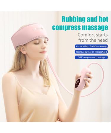 Buy Head Massager - Scalp Relief for Headaches Stress & Fatigue | Hot Compress & Airbag Kneading | Large Pink - Buy Online on GoSupps.com