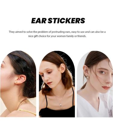 60pcs Transparent Silicone Ear Stickers | Cosmetic Ear Patch Makeup Tape | Invisible Earring Support for Women Men | 3.7x1.6cm - Buy Online on GoSupps.com
