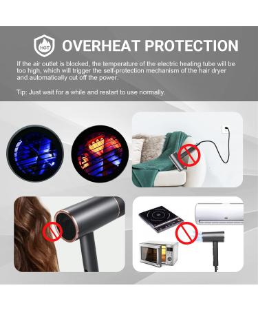 Bestauty Travel Hair Dryer - Lightweight Ionic Blow Dryer with Diffuser Low Noise & Stylish Rose Gold Design for Home & Salon Use - Buy Online on GoSupps.com