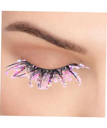 minkissy 2 Pairs Fake Eyelashes Makeup False Eyelashes Glow Eye Lashes Halloween Eye Lashes Christmas Eyelashes Glitter Soft Light Fake Lash Glitter Lashes Fluffy Fiber Miss Extend - Buy Online on GoSupps.com