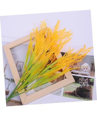 Zerodeko 12 Pcs Simulated Rice Fake Wheat Ears Wheat Ears Dried Flowers Plants Decor Natural Home Decor Rhinestone Kit for Teeth Faux Plant Artificial Bush Greenery Plastic Household Straw Yellowx3pcs 48X15CMx3pcs - Buy Online on GoSupps.com