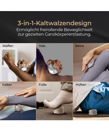 Gya Labs 3-in-1 Cold Massage Rollerball | Cryotherapy Heat Therapy & Aromatherapy Tool for Back & Face Massage - Buy Online on GoSupps.com