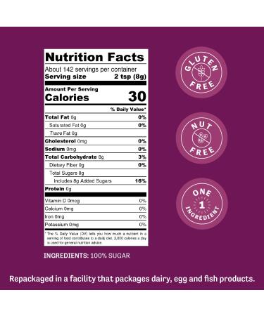 Judees Superfine Caster Sugar 2.5 lb - Gluten-Free and Nut-Free - Perfect for Baking and Simple Syrups - Made in USA - Buy Online on GoSupps.com
