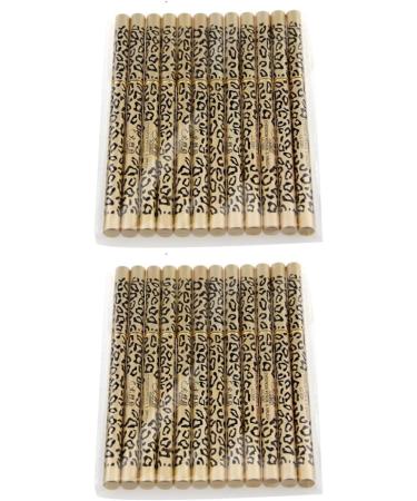 Angoily 2pcs Set 12pcs Brow Pencil Eyebrow Pen Eyeliner Pencil with Brush Iron Tube Double Head - Buy Online on GoSupps.com